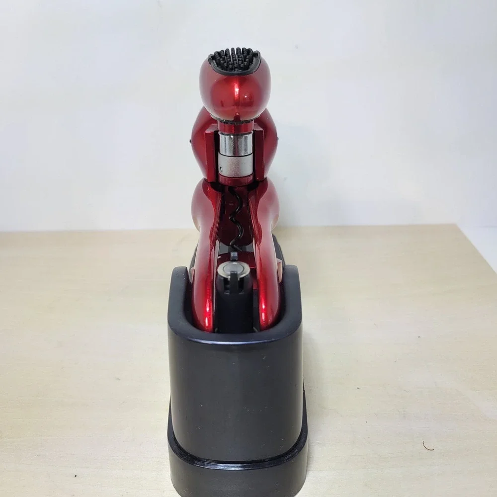 Original Rabbit Corkscrew Wine Opener Foil Cutter Extra‎ Spiral Red Metrokane